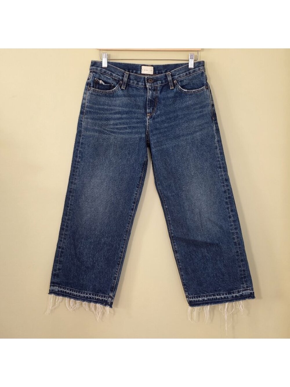 Simon Miller W003 Crop Estila Jeans 29 Japanese Denim USA Made Raw Fray Hem Boho